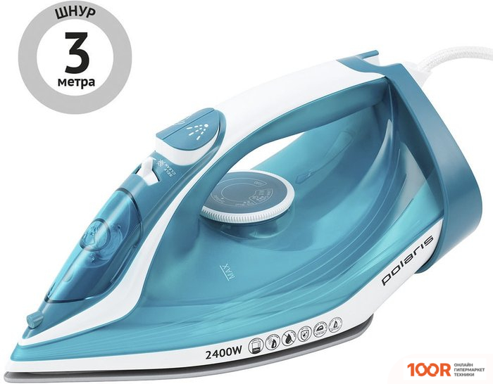 Утюг Polaris PIR 2487AK 3M (БИРЮЗОВЫЙ) (303261)