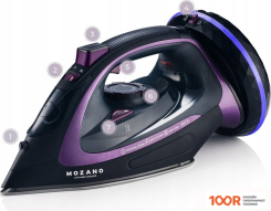 Утюг Mozano ULTIMATE SMOOTH (ЧЕРНЫЙ/ФИОЛЕТОВЫЙ) (303108)