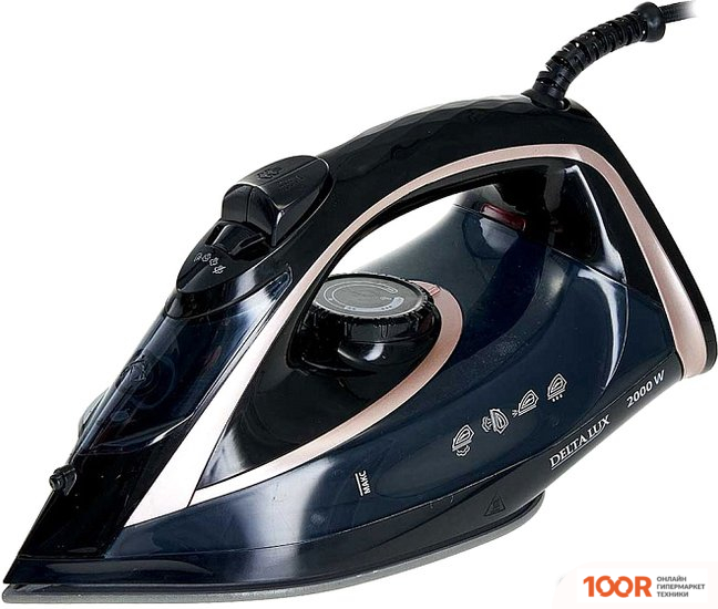 Утюг Delta LUX DE-3001 (ЧЕРНЫЙ/БРОНЗОВЫЙ) (302656)