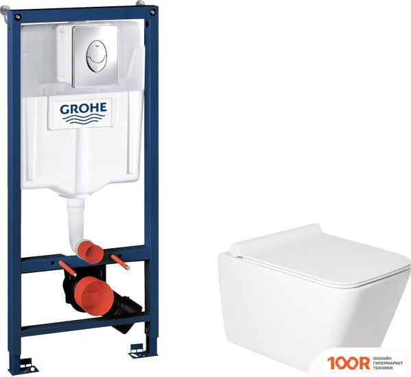 Унитаз Saniteco KW-9004W + GROHE RAPID SL 38721001 (301727)
