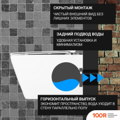 Унитаз Saniteco KW-9004W + BERGES АТОМ 410 040333 (С КНОПКОЙ) (301726)