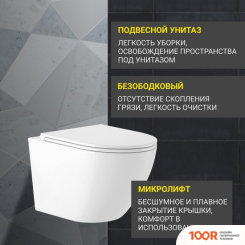 Унитаз Saniteco KW-9003W + AM101/1120 + M71-BL-01 (301716)