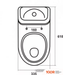 Унитаз Sanita ИДЕАЛ WC.CC/IDEAL/2-DM/WHT.G/S1 (301671)