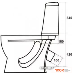 Унитаз Sanita ИДЕАЛ WC.CC/IDEAL/2-DM/WHT.G/S1 (301671)