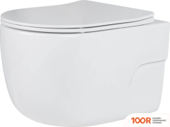 Унитаз Roxen PORTO ONE RIMLESS 6 В 1 STOUNFIX DUAL FRESH 516917 (КНОПКА: ХРОМ) (301554)