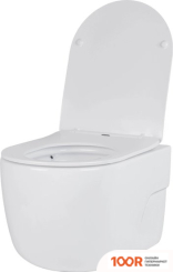 Унитаз Roxen PORTO ONE RIMLESS 6 В 1 STOUNFIX DUAL FRESH 516917 (КНОПКА: ХРОМ) (301554)