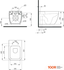 Унитаз Deante HIACYNT CDHS6ZPW (300407)