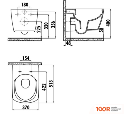 Унитаз Creavit ELEGANT EG321-11CB00E-0000 + KC1103.01.0000E (300348)