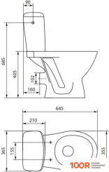 Унитаз Cersanit MITO KORAL 010/011 S-MK-MI-KORAL (300297)
