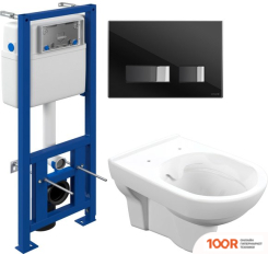 Унитаз Cersanit CITY NEW CLEAN ON MZ-CITY-CON + IN-MZ-LINK PRO + P-BU-MOV/BLG/GL (БЕЗ СИДЕНЬЯ) (300244)