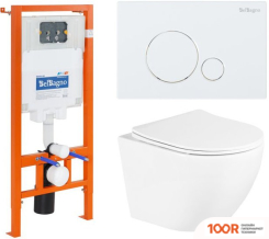 Унитаз BelBagno BB3105CHR/SC/BB002-80/BB014-SR-BIANCO (299903)