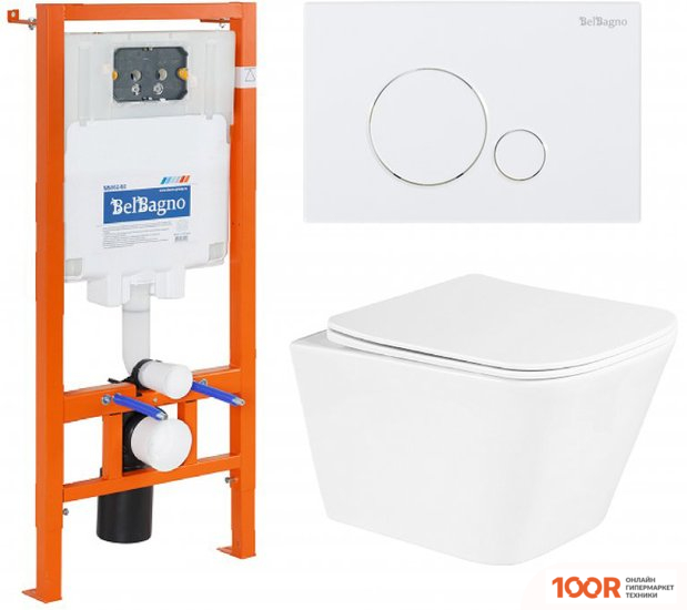 Унитаз BelBagno BB3103CHR/SC/BB002-80/BB014-SR-BIANCO (299899)