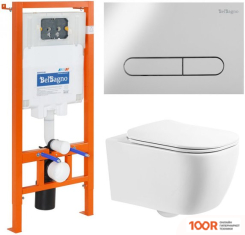 Унитаз BelBagno BB1102CH/BB1102SC/BB002-80/BB005-PR-CHROME (299893)