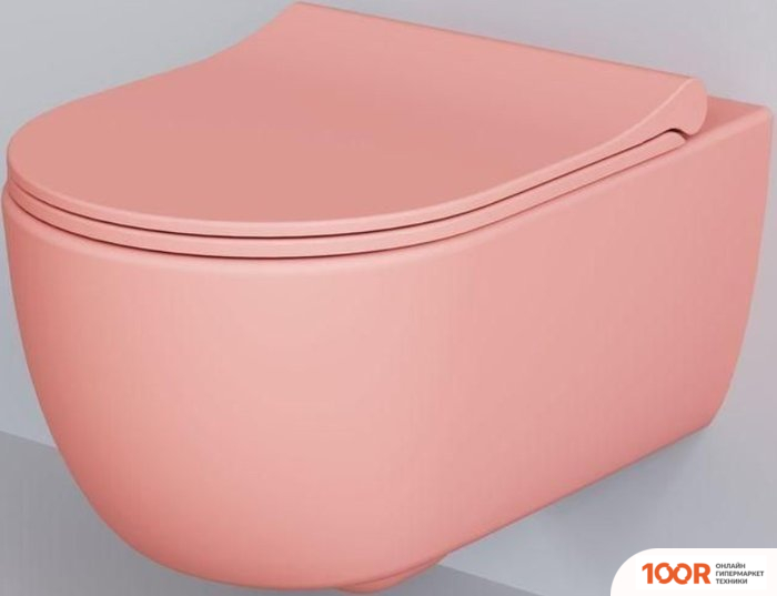 Унитаз Ambassador ABNER 103T20901R (РОЗОВЫЙ МАТОВЫЙ, С ТОНКИМ СИДЕНЬЕМ) (299621)