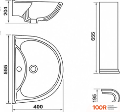Умывальник Оскольская керамика ПРЕСТИЖ 64 (ЗЕЛЕНЫЙ) (299417)
