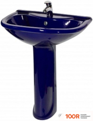 Умывальник Оскольская керамика ПРЕСТИЖ 63 С ПЬЕДЕСТАЛОМ (СИНИЙ) (299414)