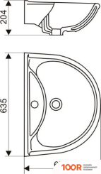 Умывальник Оскольская керамика ПРЕСТИЖ 55 (БЕЛЫЙ) (299407)