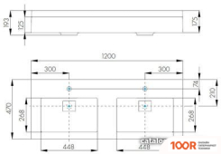 Умывальник Акватон САКУРА 120 1A72433KSK010 (299333)