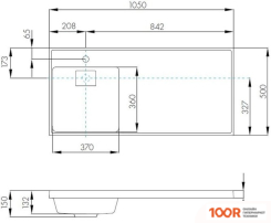 Умывальник Акватон ЛОНДРИ 105 1A72833KLH01L (299325)