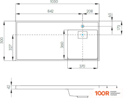 Умывальник Акватон ЛОНДРИ 105 1A72223KLH010 (299324)