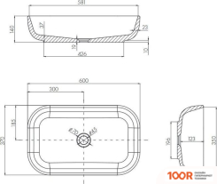 Умывальник Акватон ЛОЛА 60 1A73313KLK010 (299323)