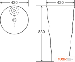 Умывальник WeltWasser SALZBACH 007S GL-WT (299295)