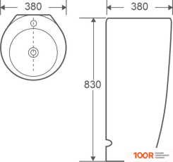 Умывальник WeltWasser MERZBACH 007S GL-WT (299290)