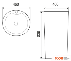 Умывальник WeltWasser LEERBACH 4646 GL-WT (299286)