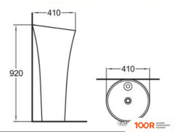 Умывальник WeltWasser LEERBACH 4141 GL-WT (299282)