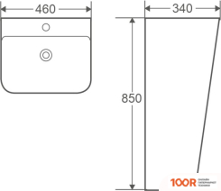 Умывальник WeltWasser GELBACH 007S GL-WT (299280)