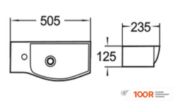 Умывальник WeltWasser AISBACH 7950 GL-WT L (299058)