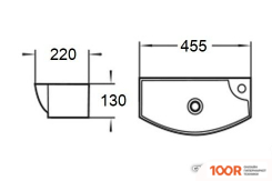 Умывальник WeltWasser AISBACH 7946 GL-WT R (299057)