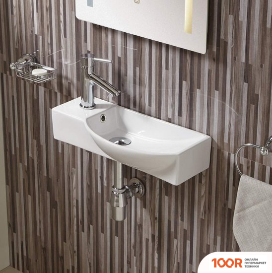 Умывальник WeltWasser AISBACH 7945 GL-WT L (БЕЛЫЙ ГЛЯНЕЦ) (299054)