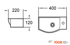 Умывальник WeltWasser AISBACH 7940 GL-WT R (299051)
