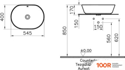 Умывальник Vitra GEO 7427B003-0012 (298993)
