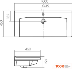 Умывальник Santek МИРАНДА 100 1.WH30.2.249 (298681)
