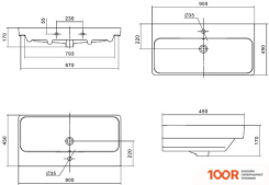 Умывальник Santek АДРИАНА-90 1.WH50.1.629 (298664)