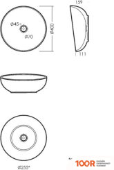 Умывальник Sanita Luxe ART CUT 40 ART40SLWB01C (298592)