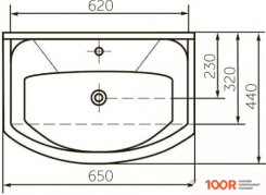 Умывальник Rosa ЭЛЕГАНС 650 65X44 (298544)