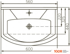 Умывальник Rosa ЭЛЕГАНС 600 (298543)