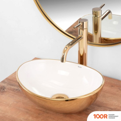 Умывальник Rea SOFIA MINI (БЕЛЫЙ/ЗОЛОТИСТЫЙ) (298451)