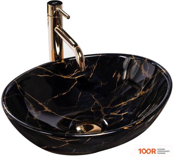 Умывальник Rea SOFIA (ЧЕРНЫЙ МРАМОР ГЛЯНЦЕВЫЙ) (298446)