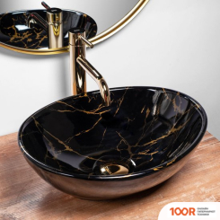 Умывальник Rea SOFIA (ЧЕРНЫЙ МРАМОР ГЛЯНЦЕВЫЙ) (298446)
