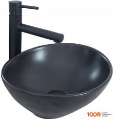 Умывальник Rea SOFIA (ЧЕРНЫЙ МАТОВЫЙ) (298445)