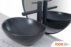 Умывальник Rea SOFIA (ЧЕРНЫЙ МАТОВЫЙ) (298445)