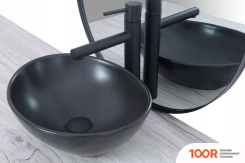 Умывальник Rea SOFIA (ЧЕРНЫЙ МАТОВЫЙ) (298445)
