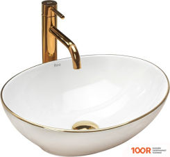 Умывальник Rea SOFIA (БЕЛЫЙ/ЗОЛОТИСТЫЙ) (298433)