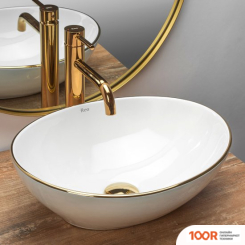 Умывальник Rea SOFIA (БЕЛЫЙ/ЗОЛОТИСТЫЙ) (298433)