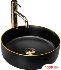 Умывальник Rea SAMI (ЧЕРНЫЙ МАТОВЫЙ/ЗОЛОТИСТЫЙ) (298428)