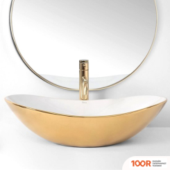 Умывальник Rea ROYAL (БЕЛЫЙ/ЗОЛОТИСТЫЙ) (298402)